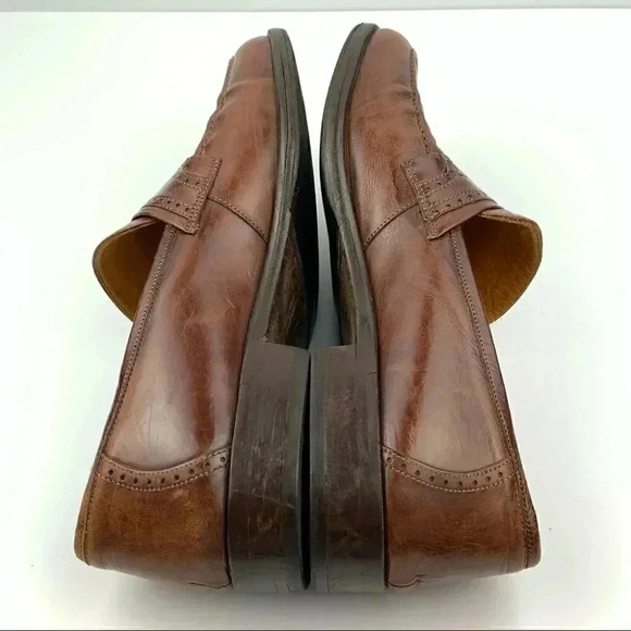 Murphy mens loafers sz 10.5 brown Italian leather main image 12